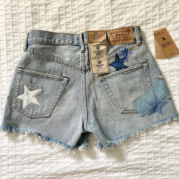 Ralph Lauren Sprighton Boyfriend Patchwork Shorts - Picture 6 of 9